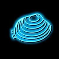 manila clam neon glow icon illustration vector