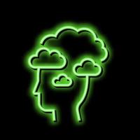 dreaming philosophy neon glow icon illustration vector