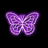 butterfly spring neon glow icon illustration vector