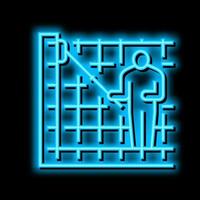 cleaning pool walls neon glow icon illustration vector