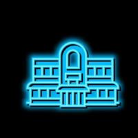 restaurant cafe building neon glow icon illustration vector