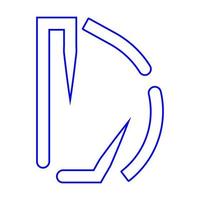 letter d icon illustration vector