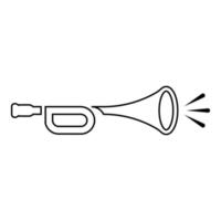 trumpet logo illustration vector