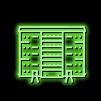 cooperative house neon glow icon illustration vector