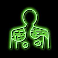 psoriasis disease neon glow icon illustration vector