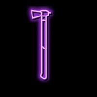 splitting maul hatchet neon glow icon illustration vector