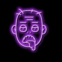 zombie horror neon glow icon illustration vector