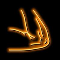 elbow body neon glow icon illustration vector