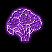 broccoli food neon glow icon illustration vector