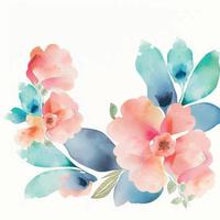 Watercolor flower background vector