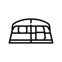 leisure tent vacation line icon vector illustration
