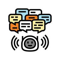 conversation chat bot color icon vector illustration