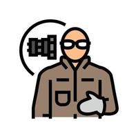 millwright repair worker color icon vector illustration