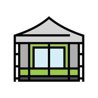 house tent vacation color icon vector illustration