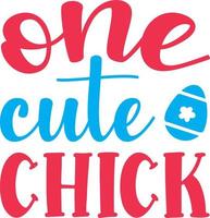 One Cute Chick vector