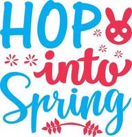 Hop into Spring vector