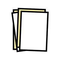 sheet document paper color icon vector illustration