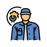 maintenance mechanic repair worker color icon vector illustration