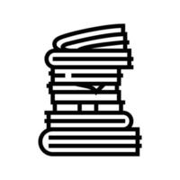 document paper stack line icon vector illustration