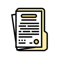 terms condition paper document color icon vector illustration