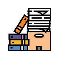 bureaucracy paper document color icon vector illustration