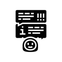 help chat bot glyph icon vector illustration