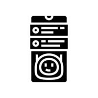 mobile chat bot glyph icon vector illustration