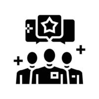 professional team glyph icon vector illustration