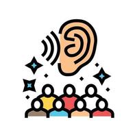 active listener business color icon vector illustration