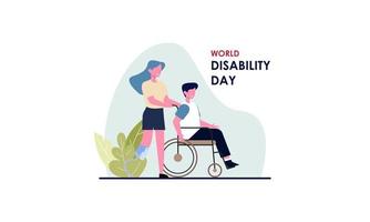 Flat design international day of people with disability illustration vector