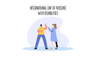 Flat design international day of people with disability illustration vector