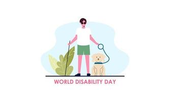 Flat design international day of people with disability illustration vector