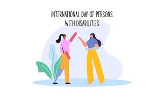 Flat design international day of people with disability illustration vector