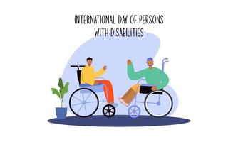 Flat design international day of people with disability illustration vector