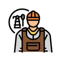 petroleum engineer technology color icon vector illustration