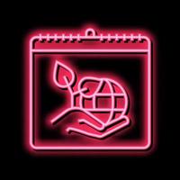 world environment day neon glow icon illustration vector