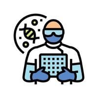 biomedical engineer worker color icon vector illustration