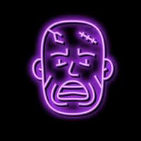 zombie evil neon glow icon illustration vector