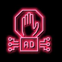 Ilustración de vector de icono de color de tecnología de bloque de publicidad