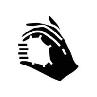 investment coin hand glyph icon vector illustration