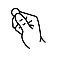 comprar moneda mano línea icono vector ilustración