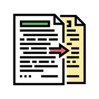capa pluvial documento papel color icono vector ilustración