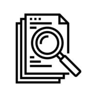 buscar documento archivo línea icono vector ilustración