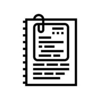 note document paper line icon vector illustration