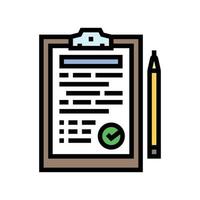 check document file color icon vector illustration