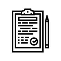 check document file line icon vector illustration