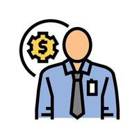 technical sales engineer worker color icon vector illustration