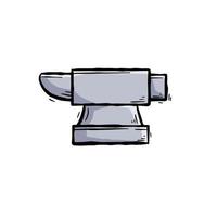 Blacksmith anvil. Symbol of work in forge. vector