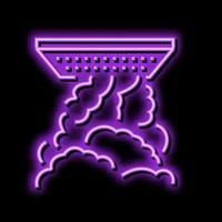 smoke filtration neon glow icon illustration vector