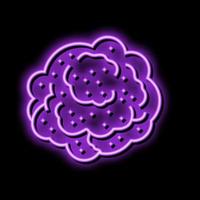 broccoli plant neon glow icon illustration vector